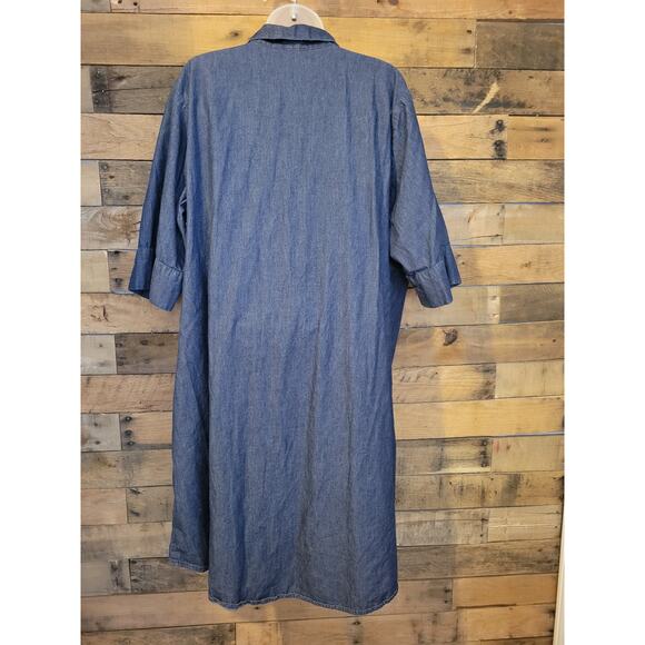 SALE-Millenium women's dark blue jean loose fitting pull over dress size 2x - Picture 11 of 11